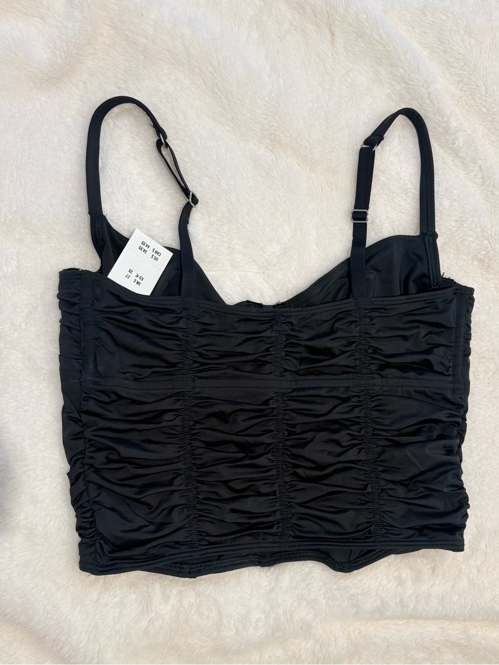 Black Ruched BustierTop - Picture 2 of 2
